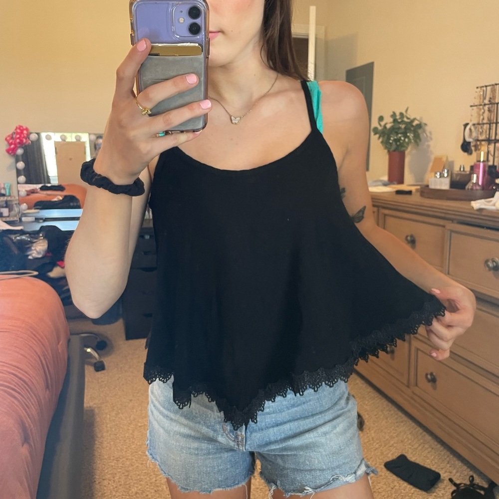 Lacy detailed tank top